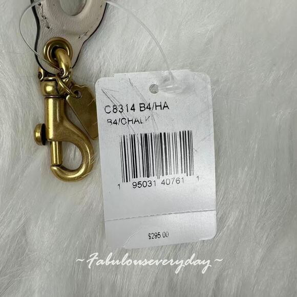 Coach Leather Covered Chain Strap Crossbody Replacement In Gold/Chalk C8314 NWT - Picture 4 of 6